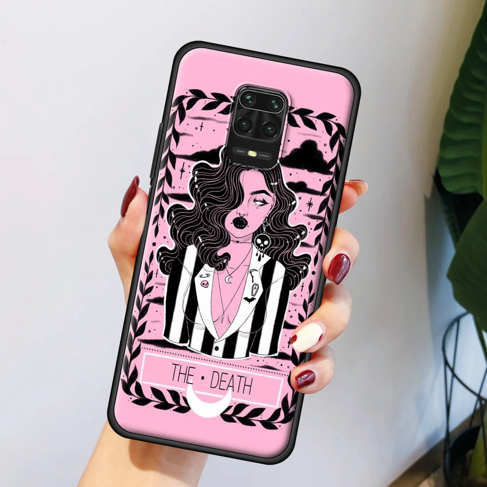 

Cute Tarot Pink Luxury Soft Phone Accessories Cover for Redimi Note 9 9S 8 8T 7 Pro 9A 9C K40 Note 10 Plus MAX Case Shell
