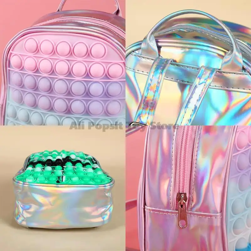 Разноцветный рюкзак силиконовые игрушки-антистресс с эффектом пузырьков