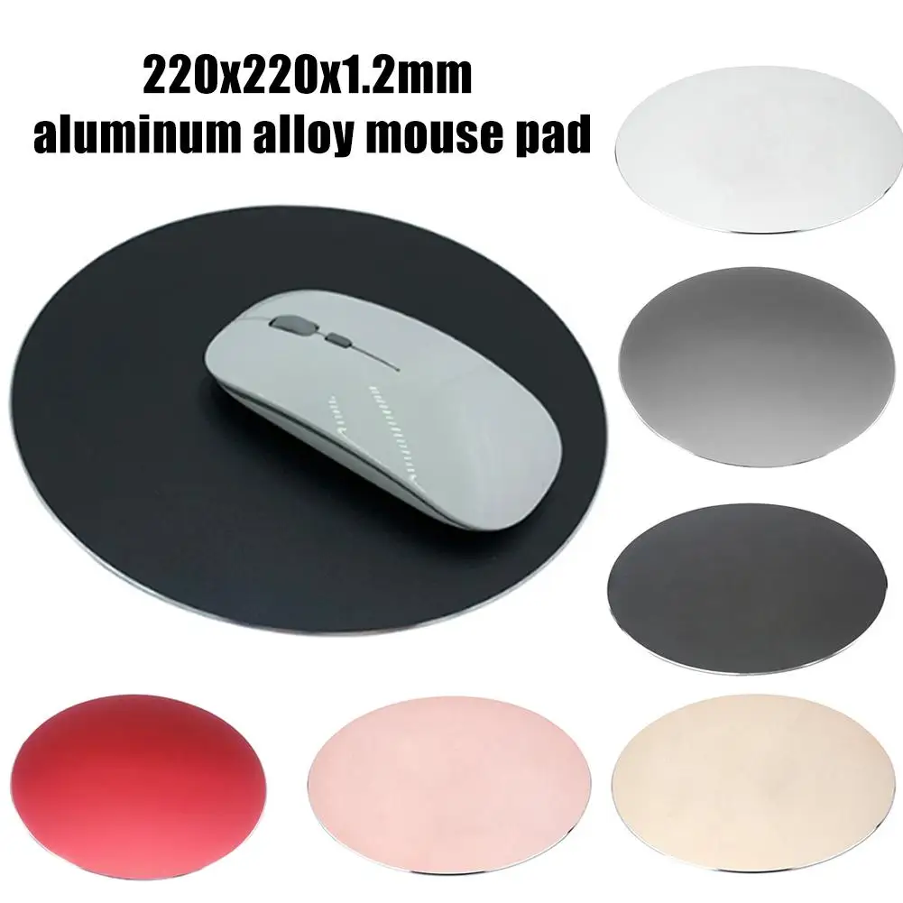 

Aluminium Alloy Waterproof Round Desktop Gaming Mouse Mat Pad Computer Accessory