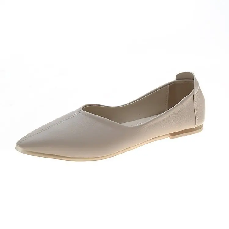 

All-Match Shallow Mouth Shoes Woman Comfortable And Elegant Pointed Toe Black Flats Casual Female Sneakers Low Heels Modis Ladie