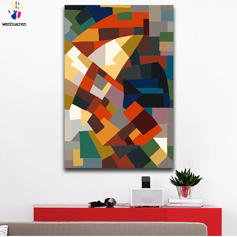 Сделай Сам картинки для раскраски по номерам с цветными s абстрактными блоками