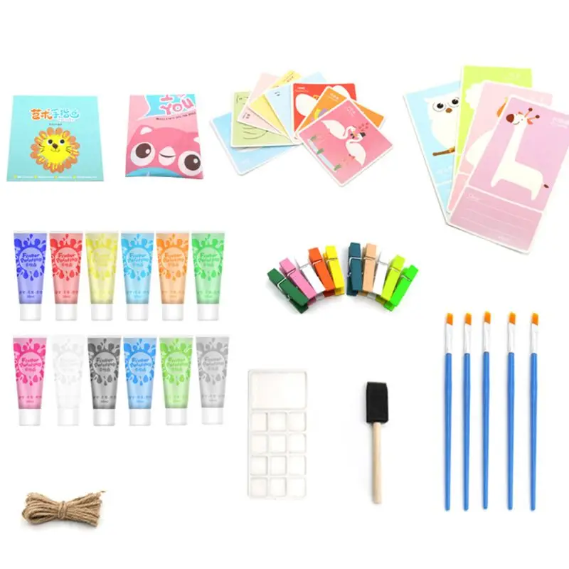

30ml Finger Paint 6/8/12 Colors Set Washable Kids Finger Paint Supplies Gift