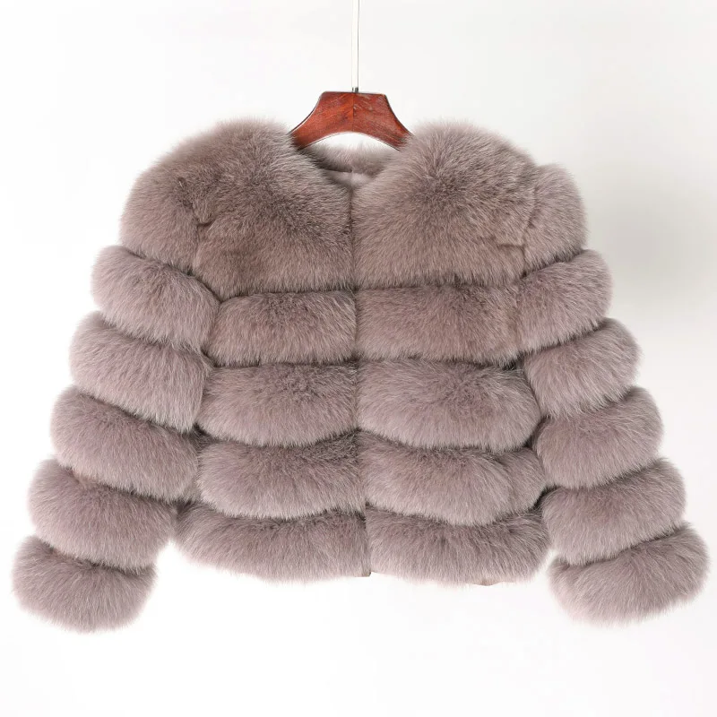 Short coat50-6 Maomaokong, натуральный Лисий мех, Зимний натуральный мех, модная короткая обтягивающая куртка, роскошная кожаная куртка, Женская куртка - Цвет: Short coat50-6