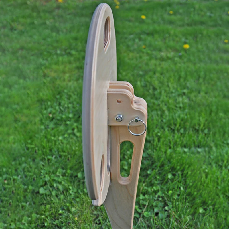 

Hot Selling Outdoor Portable Wine Table with Foldable Round Desktop Mini Wooden Picnic Table Easy to Carry