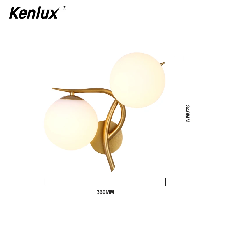 Роскошное бра настенная лампа стеклянный абажур для спальни дома гостиной