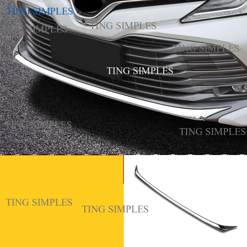 

car body bumper engine ABS Chrome trim Front bottom Grid Grill Grille edge panel For Toyota New Camry XV70 2017 2018 2019 2020