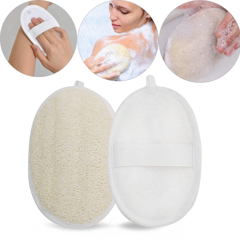 

1 Pc Exfoliating Loofah Pad Body Scrubber Natural Shower Loufa Sponge Deep Clean Body Bath Glove for Removing Dead Skin