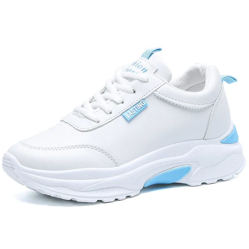 

Leather Old 2021 Spring and Autumn New White Shoes Women's Sports Shoes Women All-Matching Women's Shoes Simple platform shoes