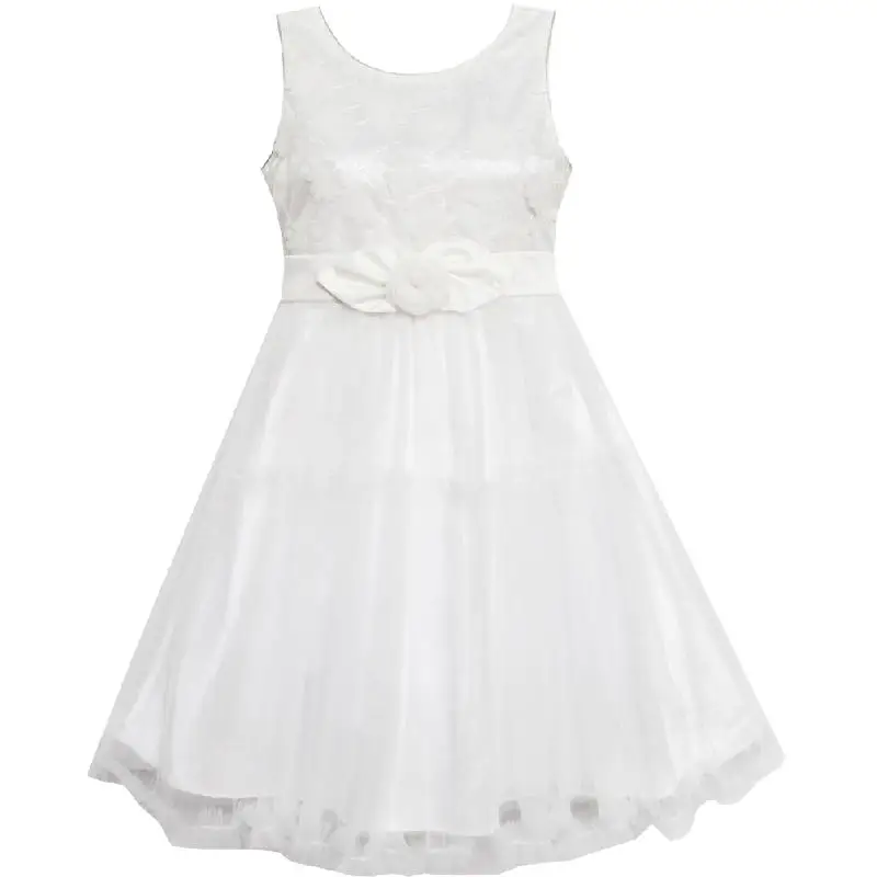 Sunny Fashion платья для девочек новогодние костюмы Цветок Девушка Платье Shinning Блестки