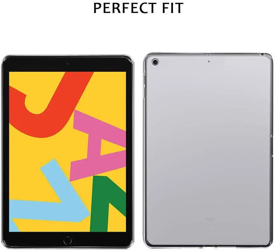 Case for iPad 7 10.2 Shockproof Silicon TPU Gel Transparent Case for New Apple iPad 10.2 Tablet Funda Capa Case Cover