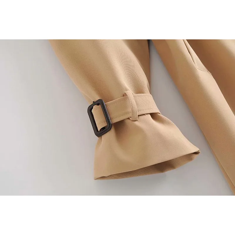

2020 New Autumn Women Trench Solid Button Sashes Long Sleeves Turn-Down Collar Trench Female Fashion Casual Women Clothes