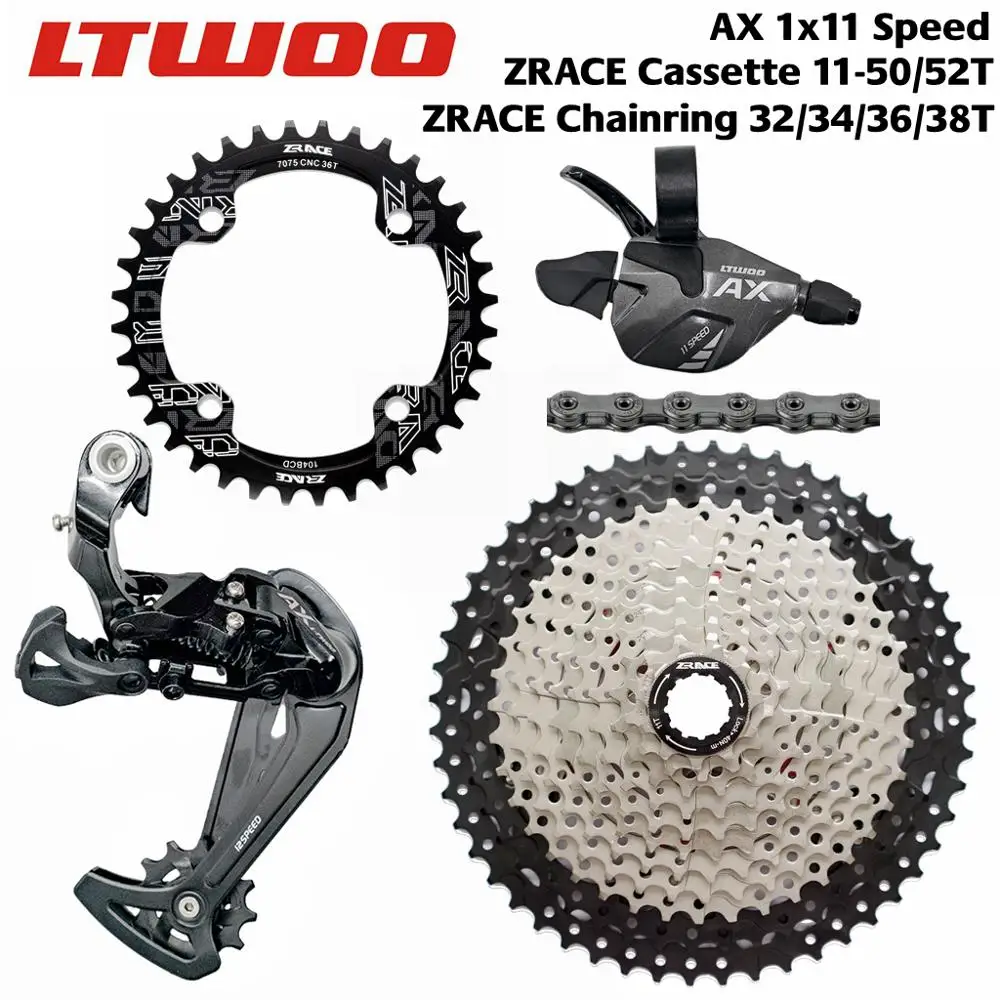 

LTWOO AX11 11 Speed Trigger Shifter + Rear Derailleur 11s + ZRACE Cassette 52T / Chainring + SUMC S11 Chain, PCR BEYOND M7000