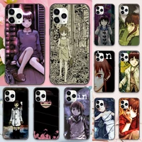 serial experiments lain phone cases for iphone 11 12 13 mini pro xs max 8 7 plus x se 2020 xr luxury brand shell funda