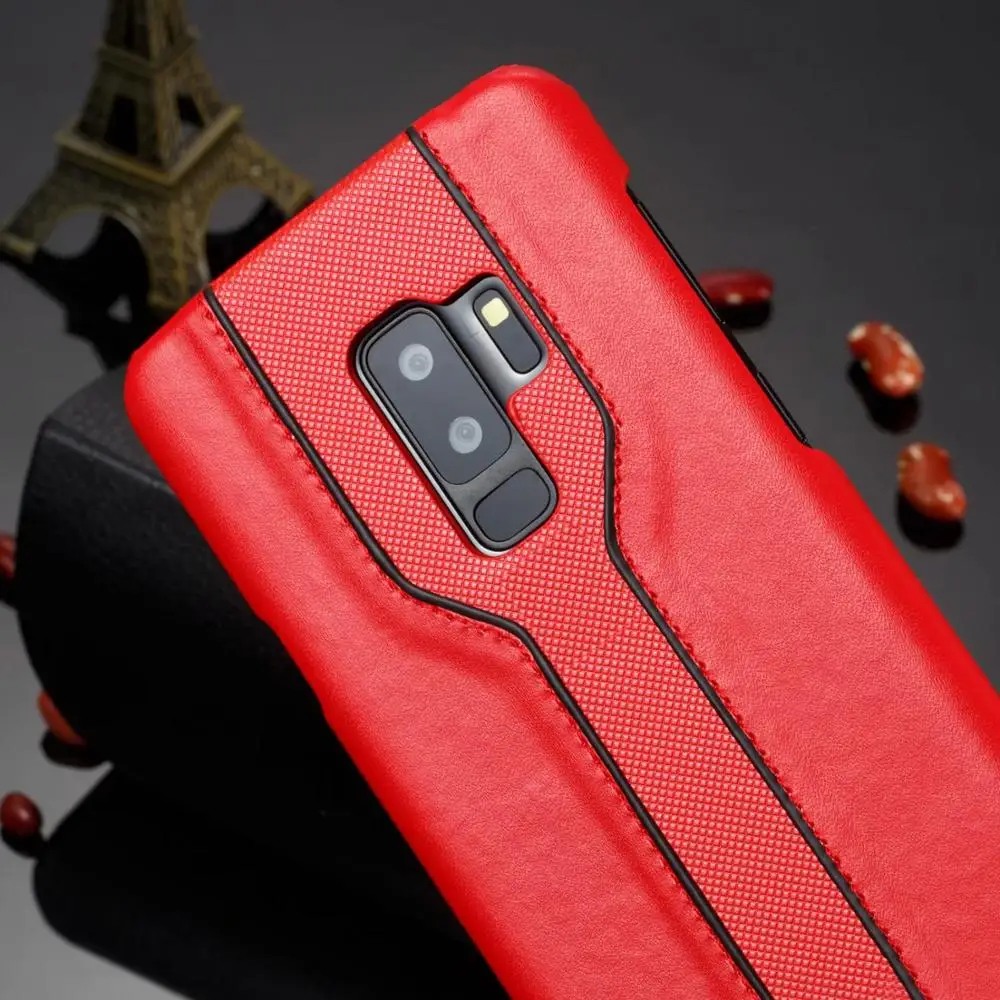 Роскошный Автомобильный дизайн PU защитный чехол для телефона и S6 S7 Edge S8 S9 Plus S10