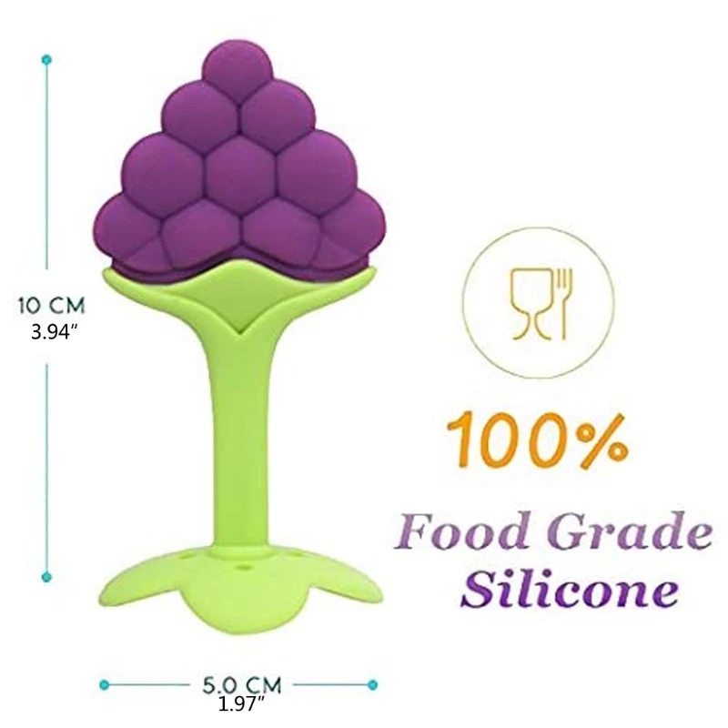 

Baby Silicone Teething Toy Soft Sensory BPA Free Natural Silicone Teethers Toy Molar Teeth Soother (4 Pack)