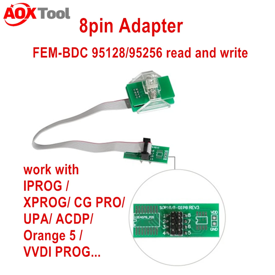 8PIN cliper Цена по прейскуранту завода высокое качество Iprog плюс Iprog+ Iprog Pro программист для IMMO+ пробег+ сброс подушки безопасности Замена Carprog/Digiprog - Цвет: 8PIN cliper