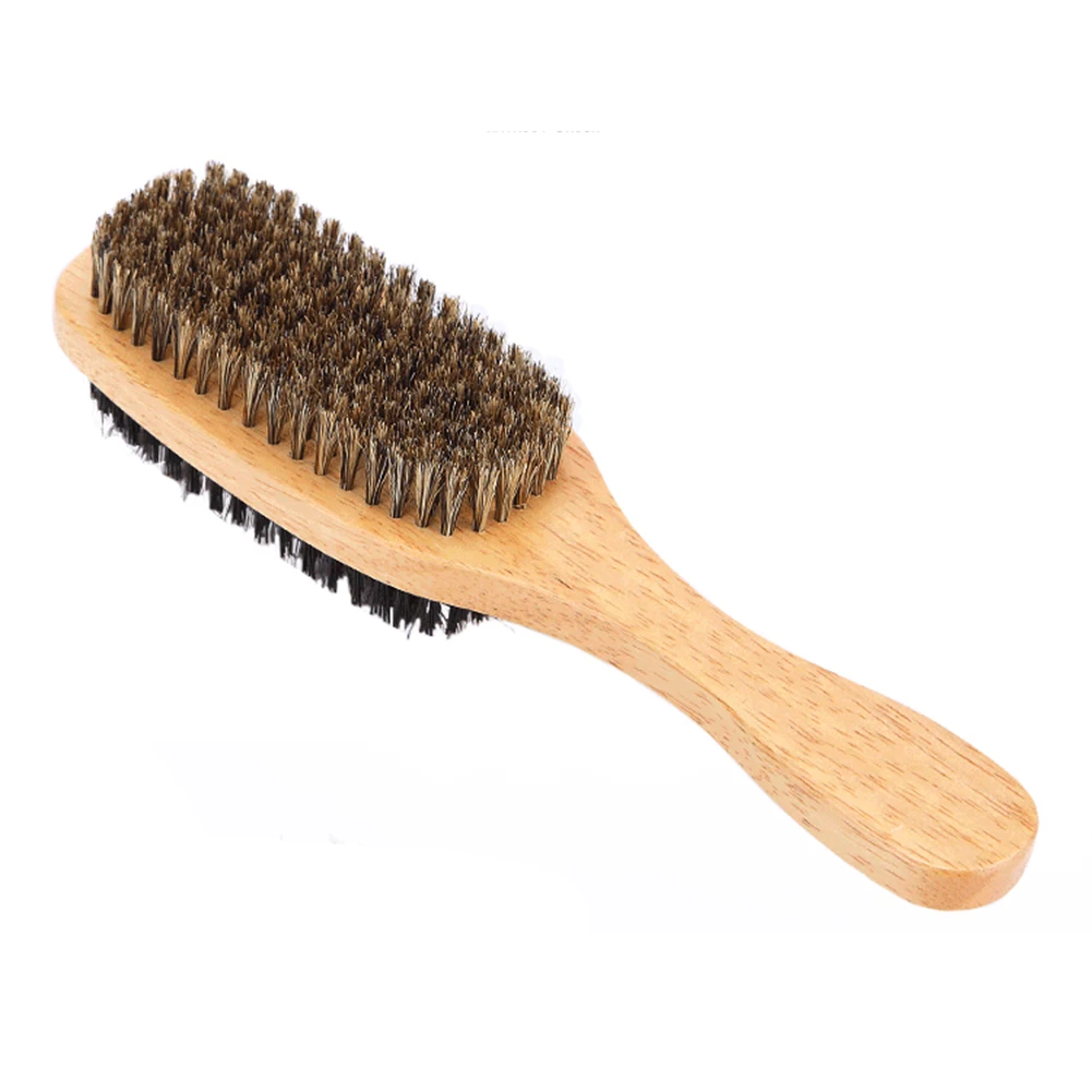 Антистатическая Двухсторонняя щетка для волос с деревянной ручкой массажа лица