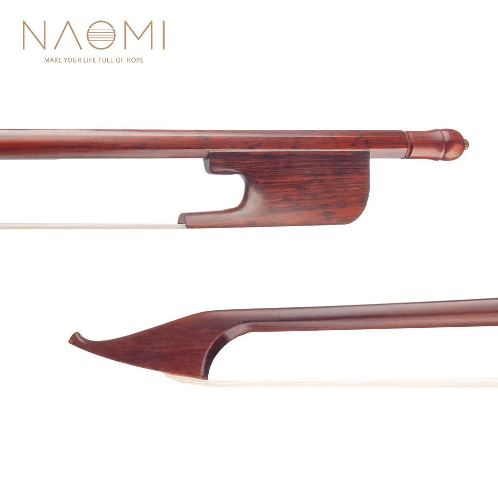 Наоми Скрипка Лук Высокое качество 4/4 Snakewood барокко Скрипка Лук Snakewood Лягушка конец Скрипка Лук