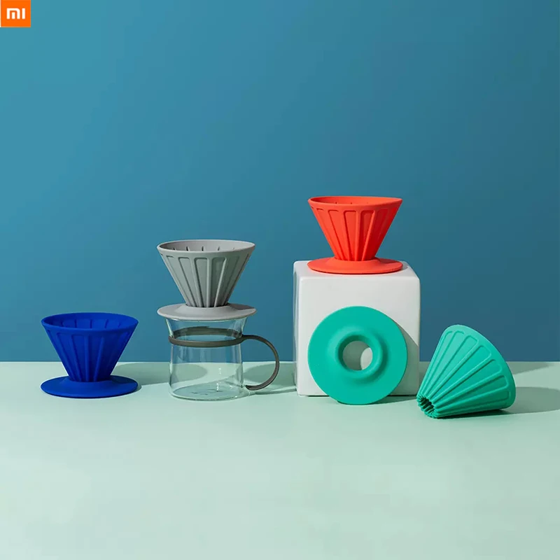 

Портативный Силиконовый Фильтр Xiaomi Mijia для кофе, многоразовый держатель для фильтра для кофе, воронка, фильтр для бариста, пищевой контакт, с...