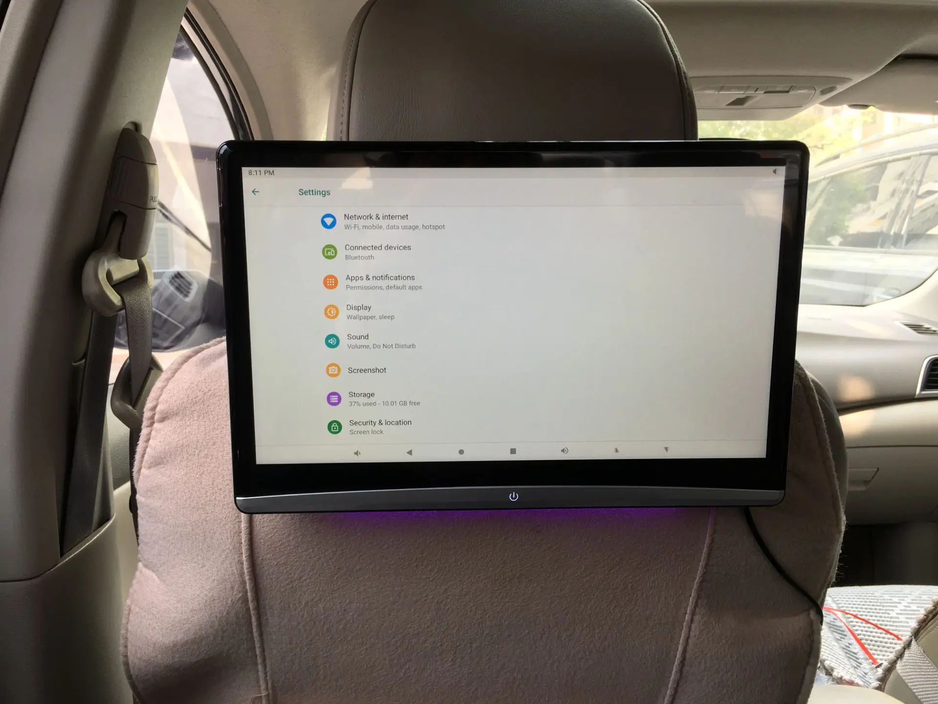 Монитор в подголовник автомобиля 13 3 дюйма 4K 1080P HD Android 9.0 WIFI/HDMI/USB/TF/BT ОЗУ 2 Гб
