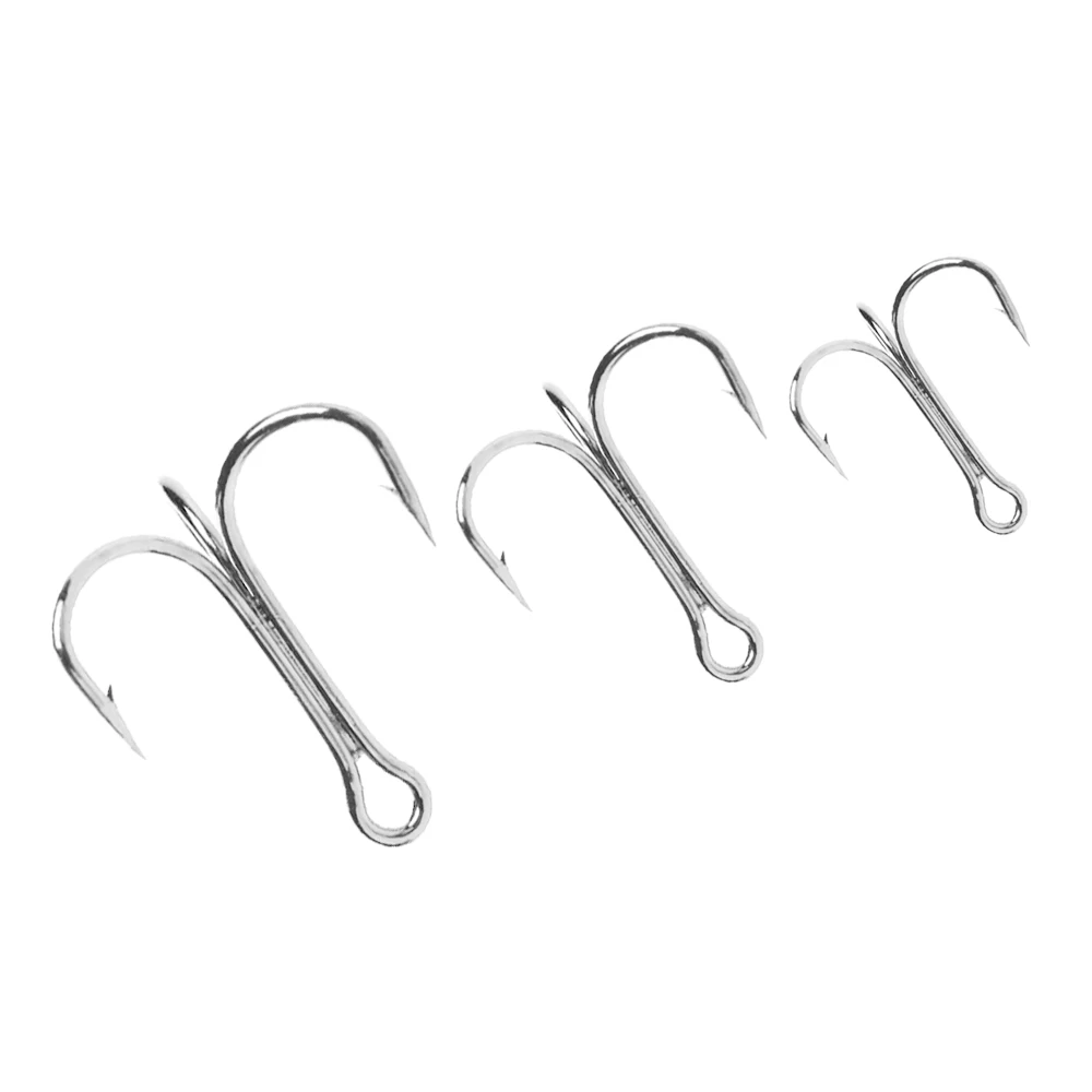10pcs Fishing Hooks High Steel Carbon Material Treble Black Hook Round Folded Saltwater Bass 2# -16 # Tackle Tools | Спорт и