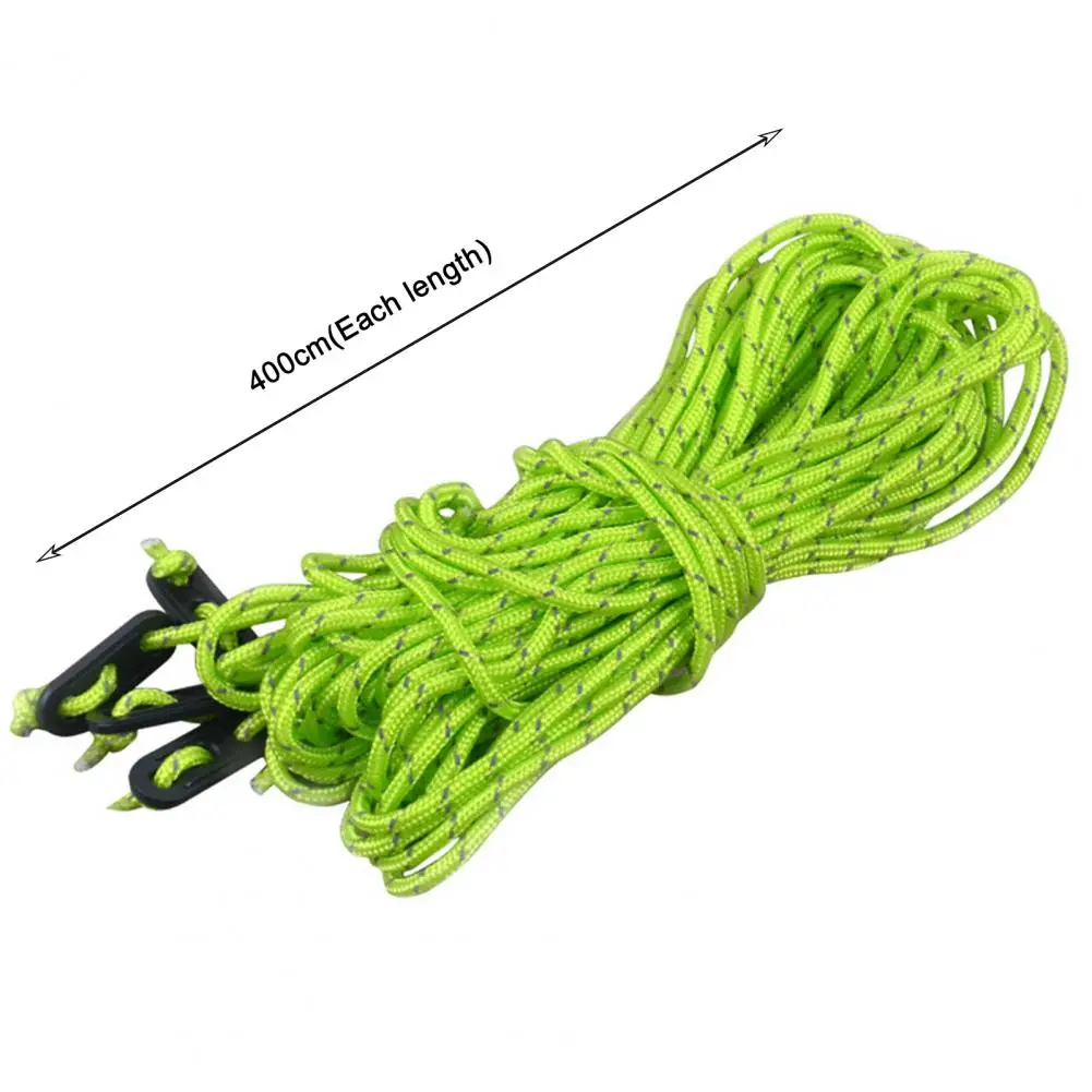 

4Pcs Tent Rope Convenient Strong Nylon Windproof Multi-functional Straps Cord for Camping Tent Rope
