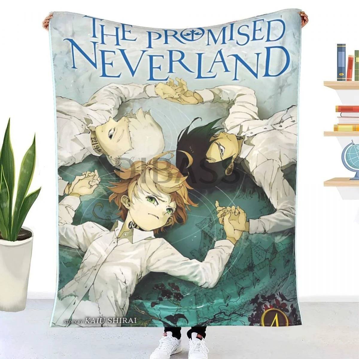 

The Promised Neverland Anime Throw Blanket 3D Printed Flannel Throw Blankets