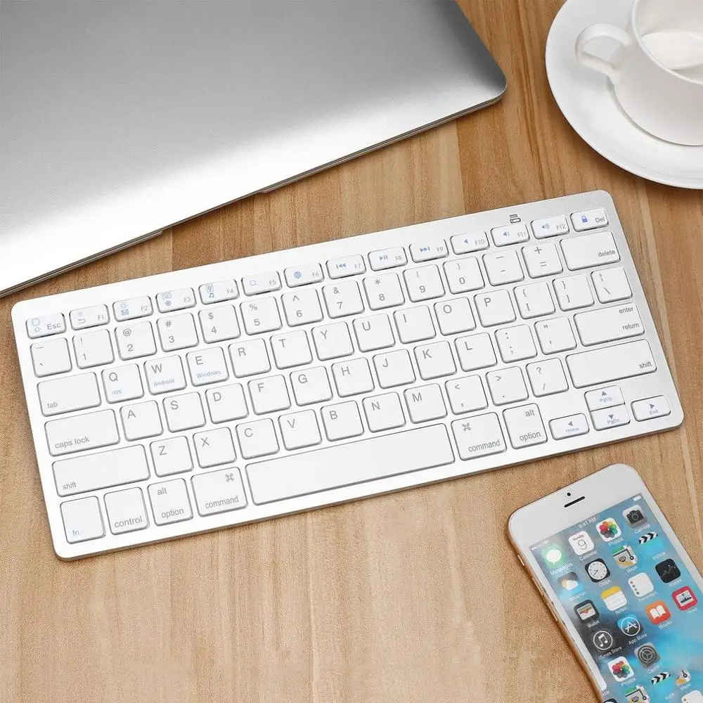 Серебристая ультратонкая беспроводная клавиатура с 78 клавишами для Air ipad Mini Mac ПК