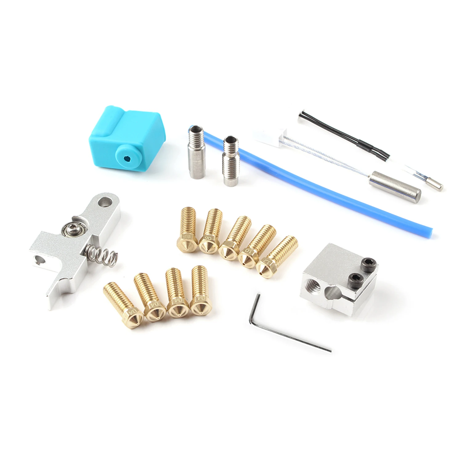 3D принтер экструдер набор соплов нагревательный блок горелка Трубка PTFE