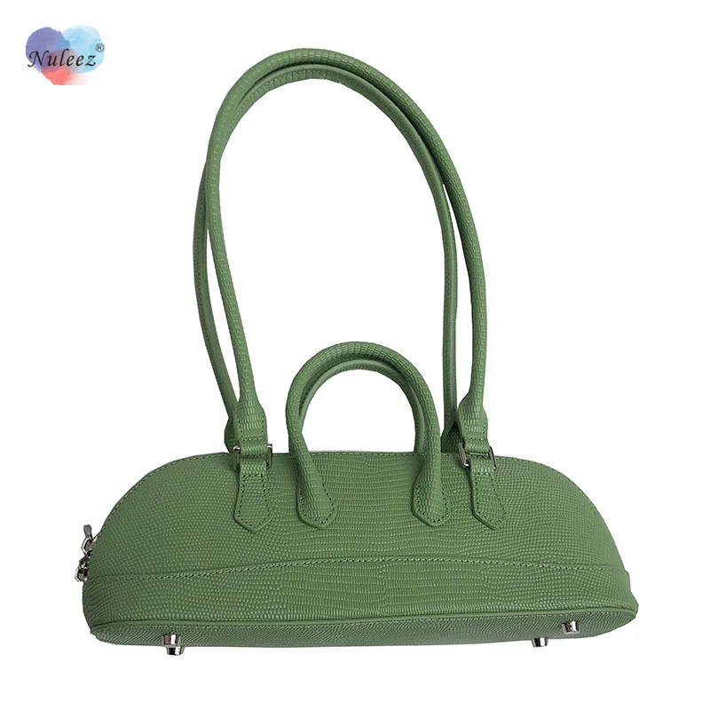 

21 New Leather Women's Bag One Shoulder Armpit Retro Baguette Mini Lizard Print Hand-Held Cowhide Korean Fashion Brand Bag