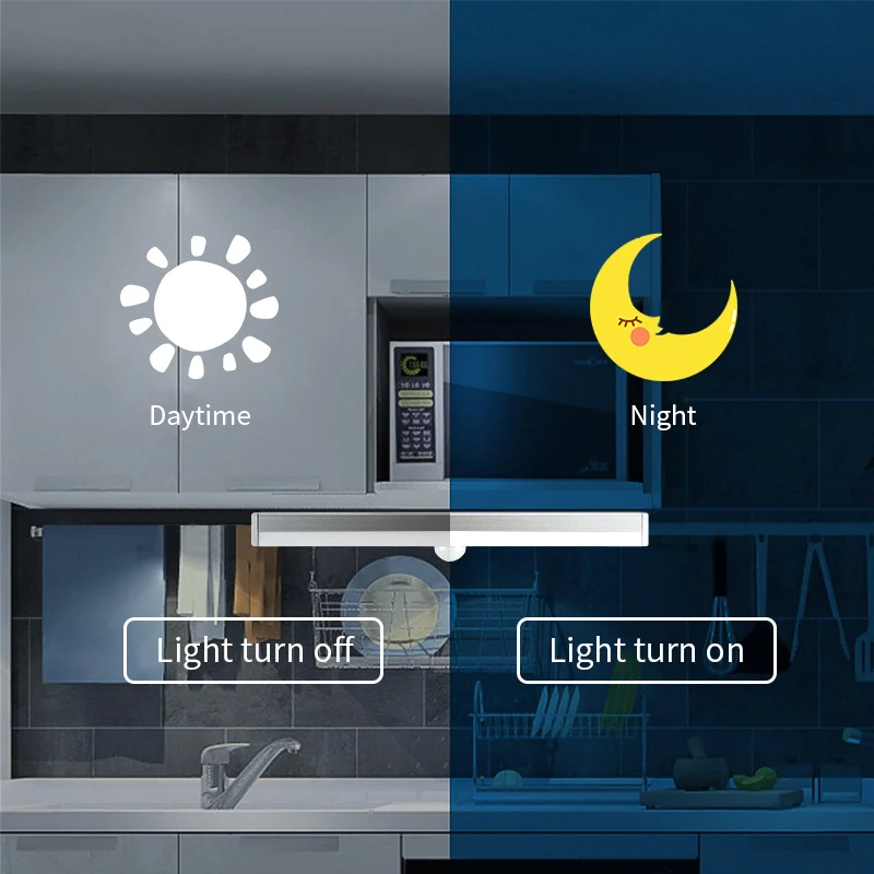Светодиодный Ночной светильник движения Сенсор Беспроводной Usb Rechargeable15 20 30 50 см