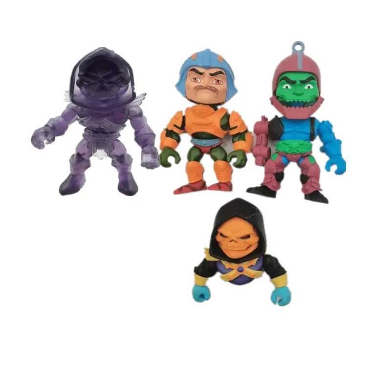 

Action Figures Man At Arms Trap Jaw Disco Skeletor Clear Purple Skeletor Chase Vinyl Model 3" Gifts Doll Collectibles No Box