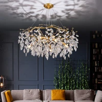 modern luxury gold led chandelier large ceiling chandelier fixtures for living room hotel hall art decor hanging lamp