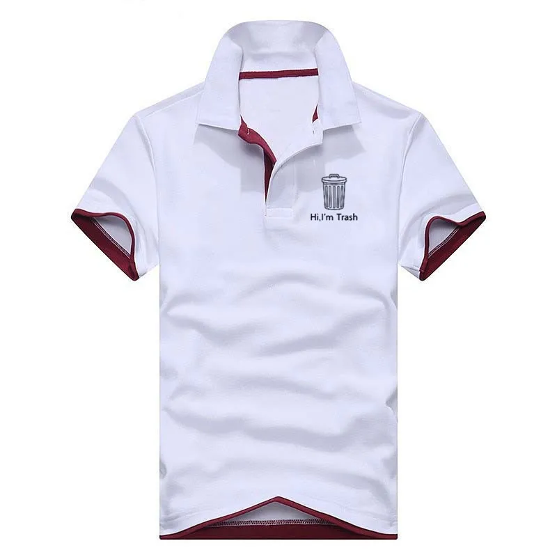 Мужская рубашка поло брендовая одежда 2019 летняя с коротким рукавом черная