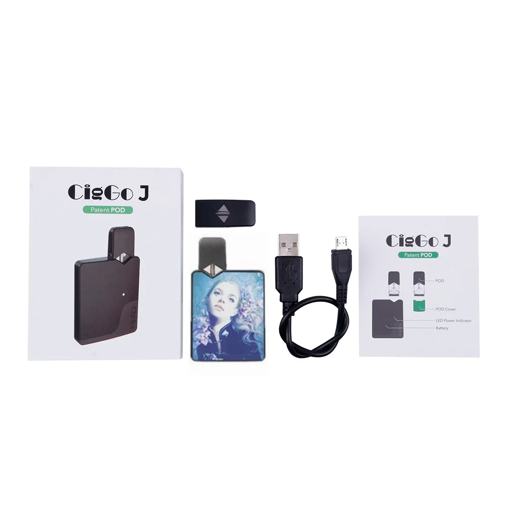 Электронная сигарета Ciggo J Box Pod стартовый комплект с Pod для Juul 350 мАч батарея Vape коробка мод испаритель с 0,6 мл емкость Pod
