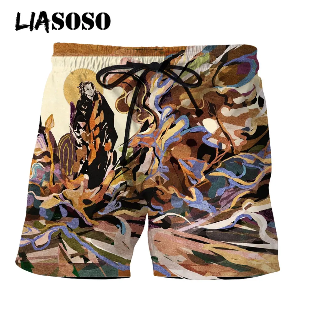 

LIASOSO Anime Shorts Jujutsu Kaisen Casual Cool Beach Shorts Streetwear Swim Boardshorts Summer Men Women Pants 3D Print Fashion