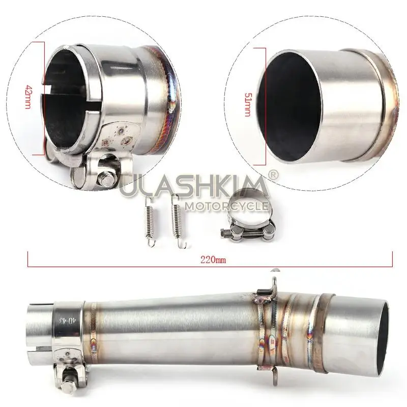 

Motorcycle Carbon Fiber Exhaust Muffler Pipe Link Pipe Slip on Escape DB-KILLER FOR HONDA NC700 NC700S NC750 NC750X 2012-2017 Q