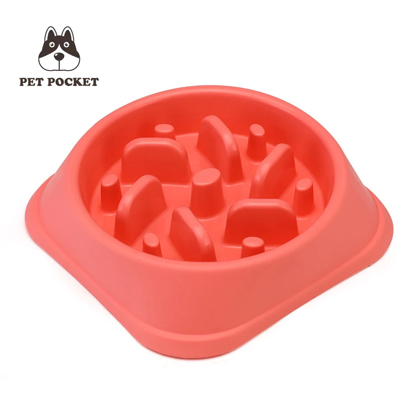 ПЭТ анти глотка миска медленное горло для собачьего корма двойная собачья собака