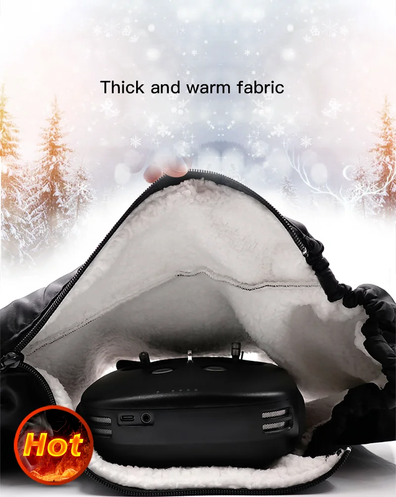 Winter Warm Glove Cold Air Shield Hood Hand Warmer Gloves Anti-Wind Warmers Outdoor Protection for DJI Drone FPV RC AT10II AT9S