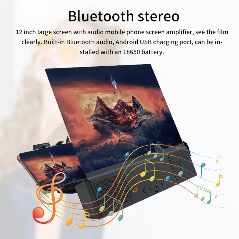 Bluetooth стерео динамик 3D мобильный телефон видео усилитель USB зарядный интерфейс