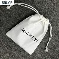 linen gift bags jewelry packaging drawstring pouch cosmetic soap party wedding candy storage custom reusable sachet print logo
