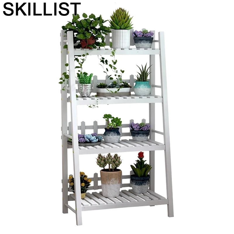 Flores Soporte Interior Estanteria Para Plantas plantenekken Wood Saksi Standi стойка для вырезания балконов полка