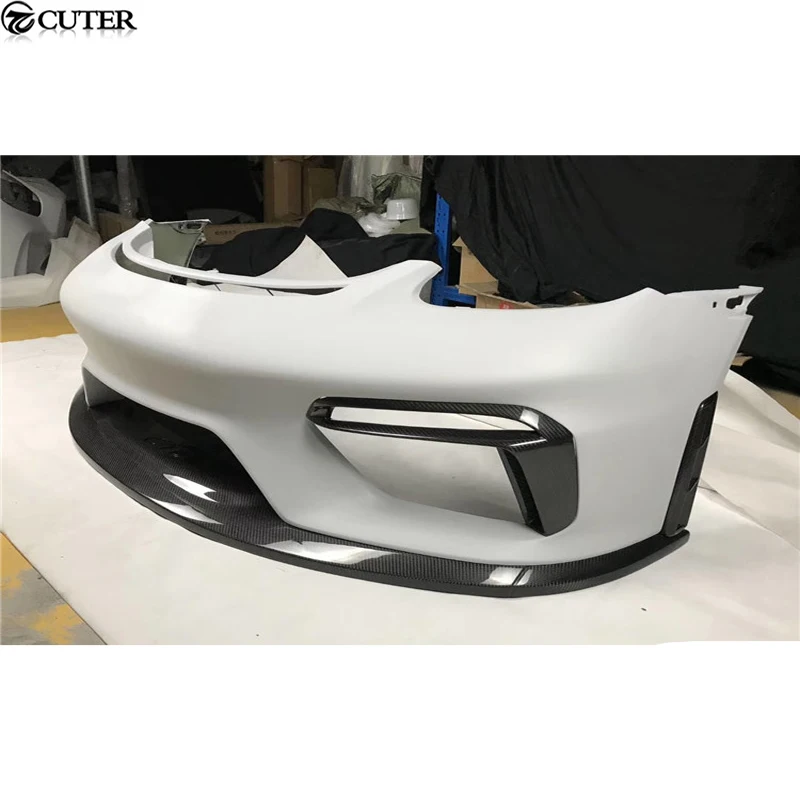 718 GT4 Стиль FRP из углеродного волокна передний бампер автомобиля Тюнинг пакет для