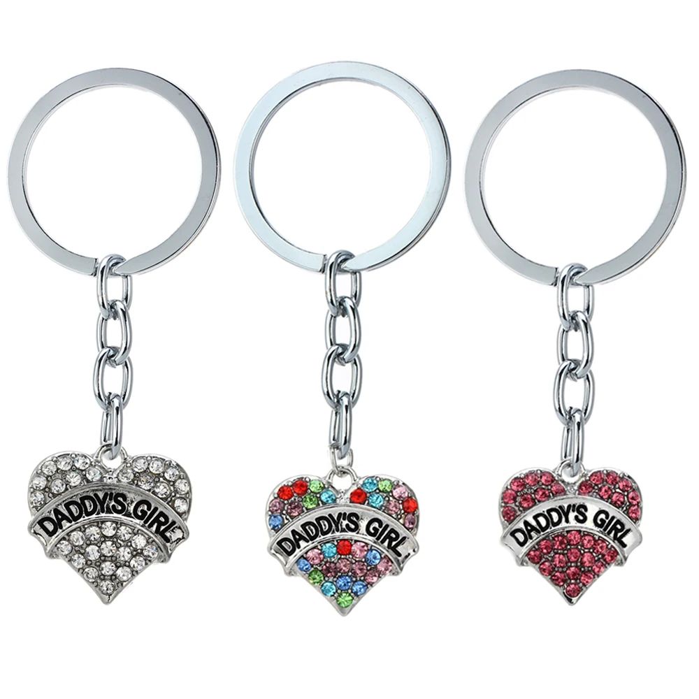 Хрустальные подвески в форме сердца брелоки для папы и девочки брелки девочек