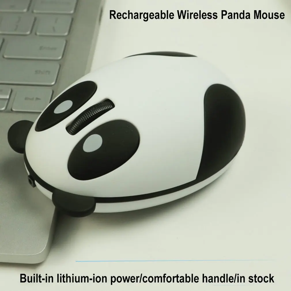 

Silent Mouse 2.4G Wireless Charging Mouse Cartoon Cute Panda Optical Mouse Office Home Computer Accessories