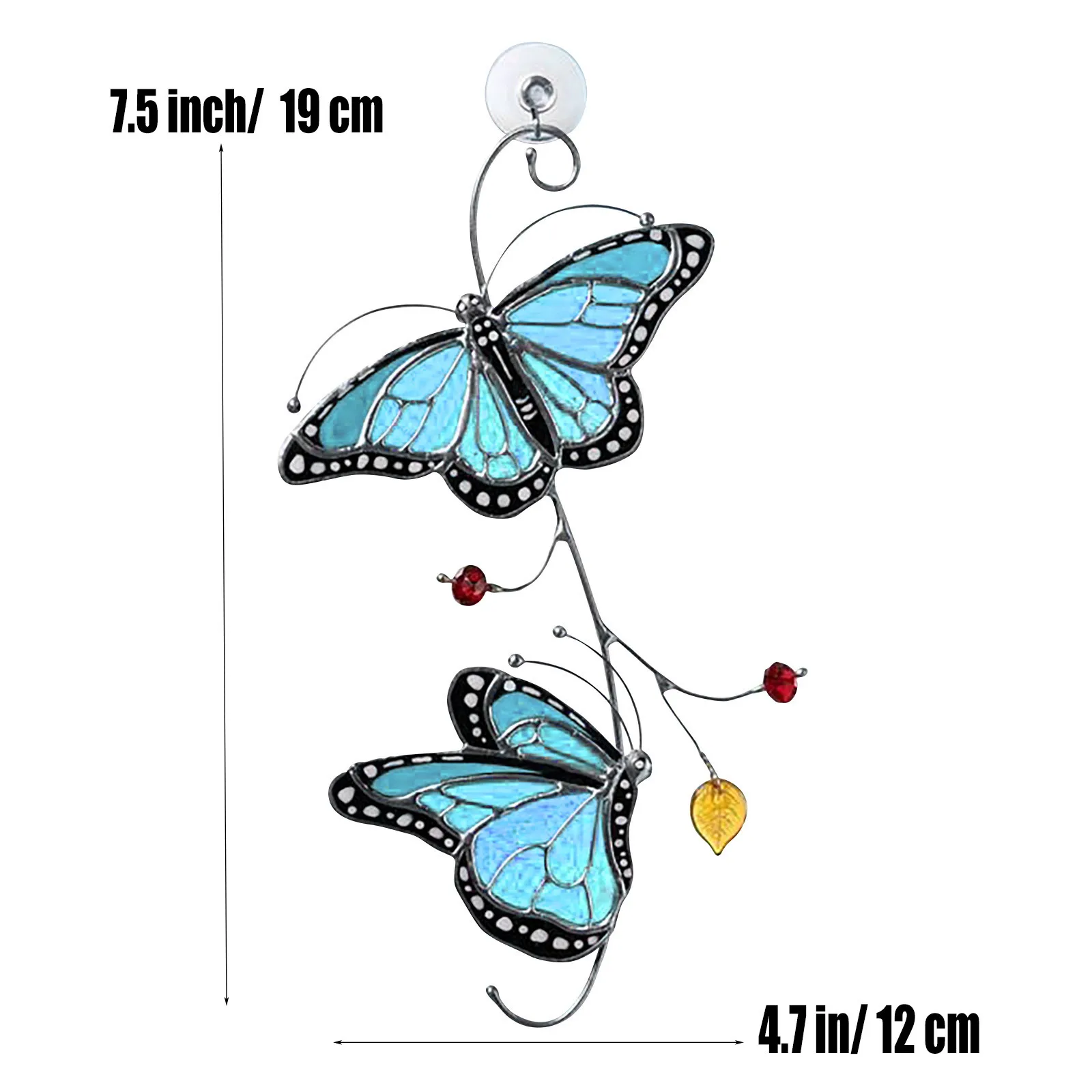

Butterfly Stained Glass Ornament Window Hangings For Window Hanging Ornament Home Decoration Accessories Decoracion Salon