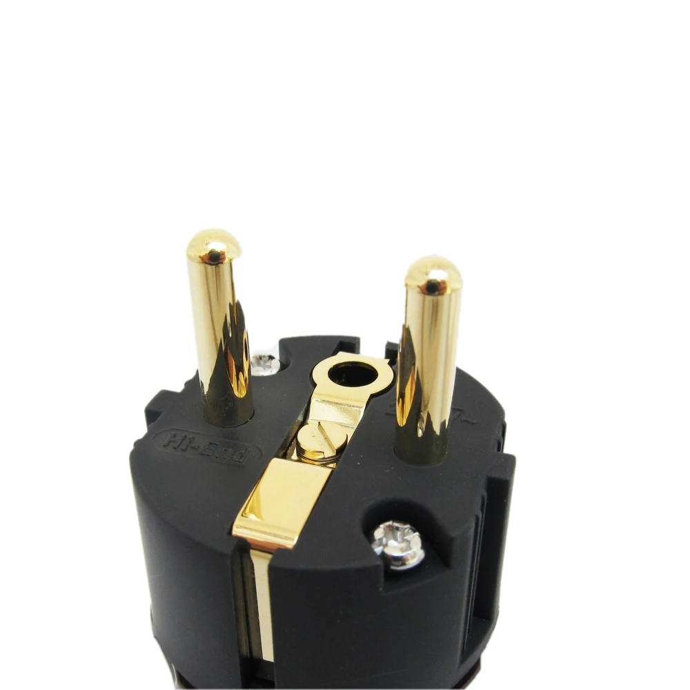 Hi Fi Oyaide C 079 P 079e Schuko ЕВРОПА ЕС Мощность штекер 24k позолоченные IEC аудио разъем папа