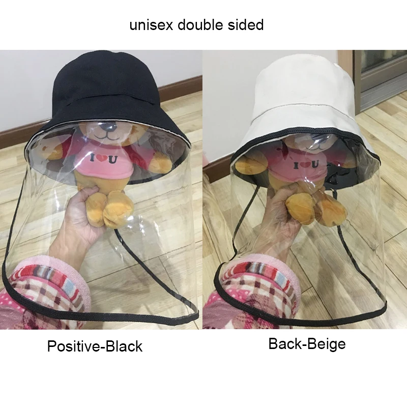 

Protective eye Transparent protective Mask Anti-fog flu Face Masks Windproof Fisherman Hat With Protection visiere protection