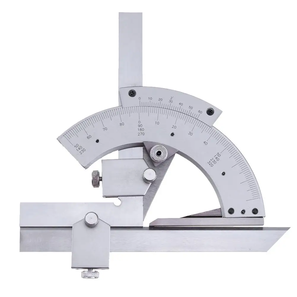 

0-320° Carbon Steel Universal Protractor Goniometer Angle Ruler Finder Woodworking Measuring Tools Inner Outer Angle Protractor