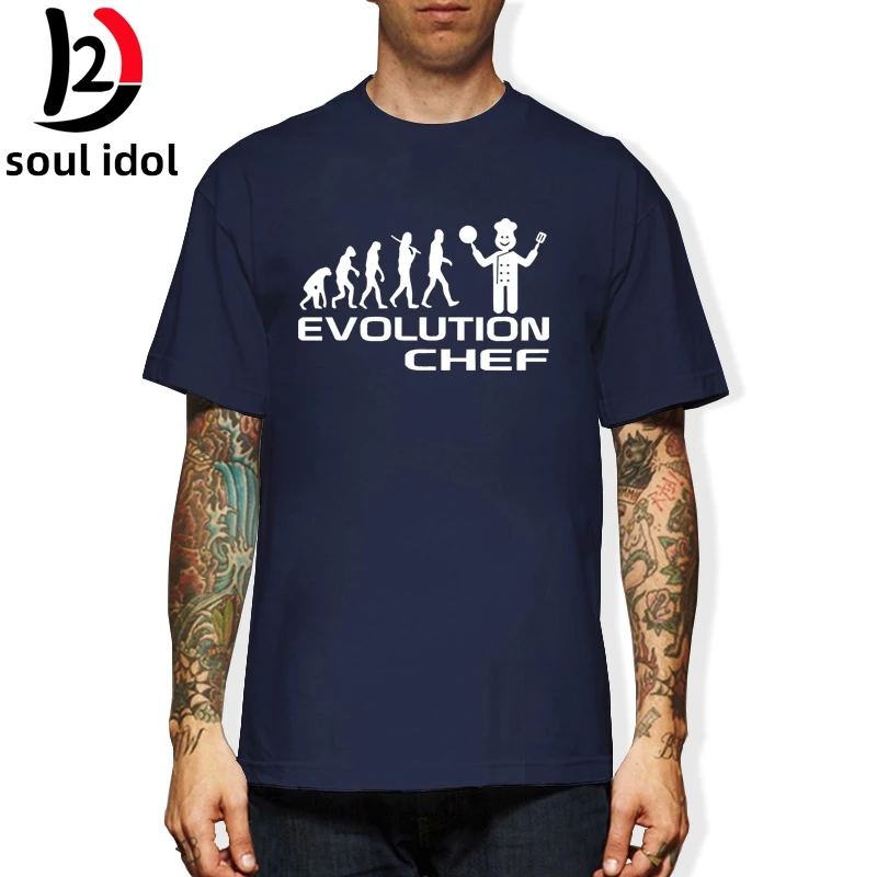 Забавные мужские футболки D2 Evolution Of A Chef COOK новинка хлопковая Футболка с круглым